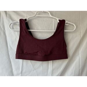 KiT Undergarments Scoop Neck Bralette in Burgundy Womens Size Small